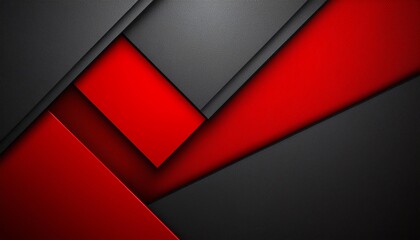A striking abstract design featuring layered black and vibrant red shapes, creating a dynamic and modern visual appeal.