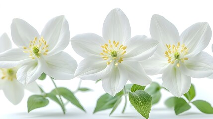 Obraz premium white flower isolated on whitebackground