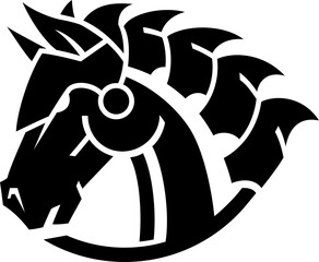 Head of War Horse in Armor