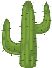 Cactus cartoon icon. Growing green desert plant