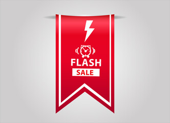 red flat sale web banner for flash sale  banner and poster