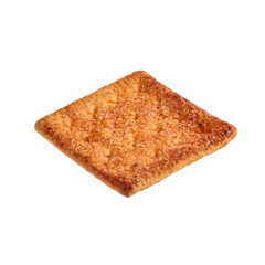 Biscuit cracker with beef floss flavor. isolated on white background. 