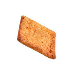 Biscuit cracker with beef floss flavor. isolated on white background. 