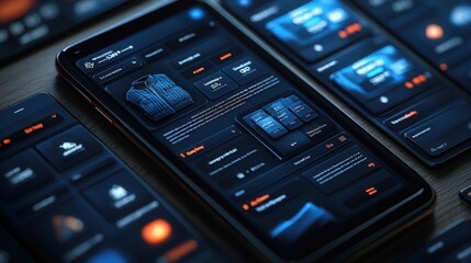 Obraz premium Modern Mobile User Interface for Fashion Shopping App