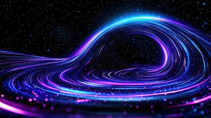 Dynamic Futuristic Abstract Background with Real-Time Performance Metrics and Glowing Tech Visuals for Modern Design Concepts Copy Space