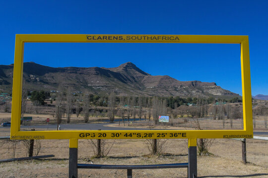 Clarens a beautiful small town with art gallery in South Africa