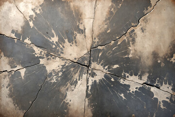 Rust-stained and peeling wall texture with weathered, cracked surface