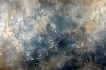Rust-stained and peeling wall texture with weathered, cracked surface