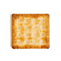 Biscuit crackers with sugar flavor.  Isolated on white background.