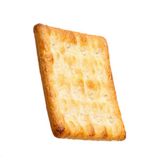 Biscuit crackers with sugar flavor.  Isolated on white background.