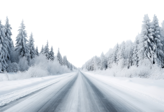 PNG Aesthetic snowy road landscape outdoors highway.