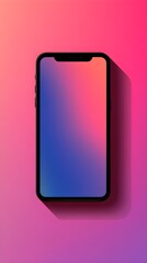 A minimalist design of a smartphone with a vibrant light background, emphasizing its sleek features and technology