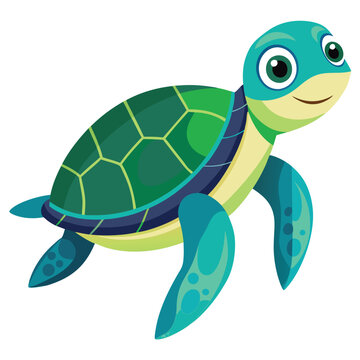 recommend clip art: Sea turtle colouring icon. Vector illustration. hand-drawn silhouette of a sea turtle