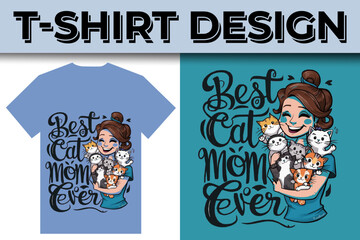 cat lover best quotes typography  illustration t-shirt design