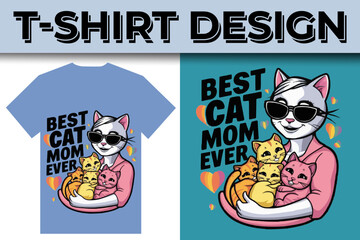 cat lover best quotes typography  illustration t-shirt design