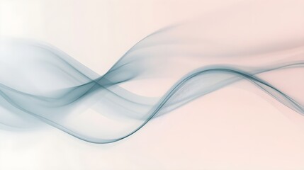 Fototapeta premium A gentle wave pattern in soft pastel colors flowing across a light solid color background, creating a serene and calming atmosphere