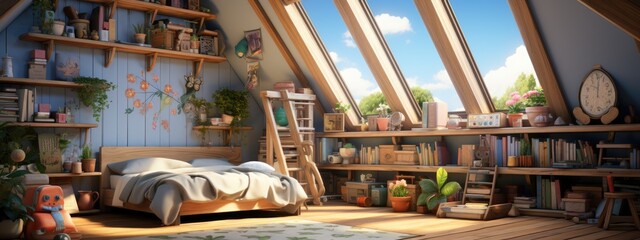 Dreamy sanctuary - design of teenager children's room in pastel colours, featuring bedroom that exudes cosiness, comfort, beauty, creativity, creating inviting, imaginative space little ones to enjoy.