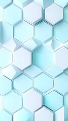 Naklejka premium A realistic 3D hexagon design with a light solid color background, perfect for digital marketing visuals