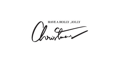 Have a holly jolly christmas black dark color symbol sign decoration ornament merry christmas xmas happy new year 2024 2025 2026 year event holiday vacation december present card banner joy fun retro 