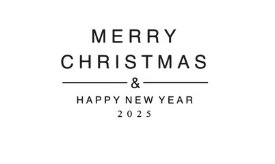 Merry Christmas xmas calligraphy hand written lettering script black dark color sign symbol happy new year 2024 2025 2026 time calendar december january celebration sale banner poster advertisement 