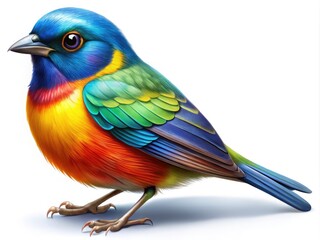Colorful Clipart Bird Illustration Ideal for Nature Themes, Education, and Creative Projects