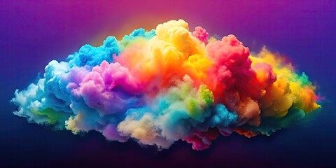 Colorful Cloud Vector Illustration for Digital Design, Web Graphics, and Creative Projects Background