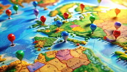 Colorful Location Illustration SVG for Maps, Navigation, and Travel Designs in Digital Formats