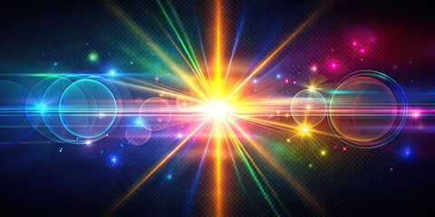 Naklejka premium Colorful Transparency Illustration Depicting Light Interactions and Layered Effects in Design