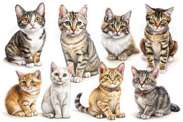 Delightful Simple Cat Sketches Perfect for Illustrations, Designs, and Creative Projects