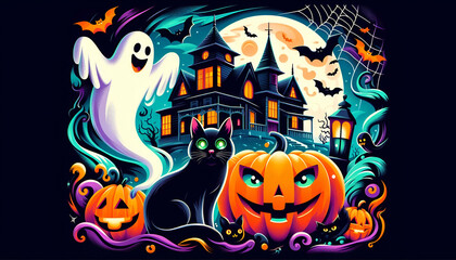Colorful Halloween Art