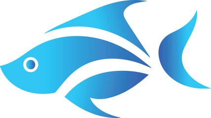 Abstract fish logo design