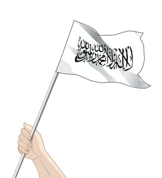 recommend clip art: hand holding a waving afghanistan flag vector