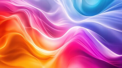 Obraz premium Colorful Abstract Waves Flowing in Mix of Shades