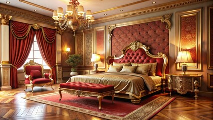 Elegant Red and Gold Bedroom Decor Ideas for Luxurious and Cozy Interior Design Inspiration