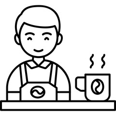 Obraz premium Barista Icon