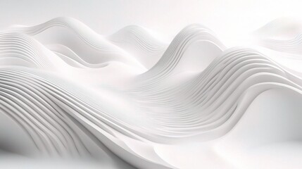 Abstract White Wave Patterns in Soft Light