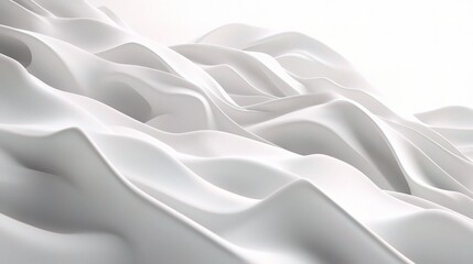 Obraz premium Elegant White Wave Textile Background for Design