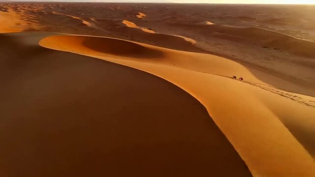 the rolling sand dunes of the Sahara Desert
