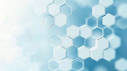Abstract Blue Hexagonal Pattern Background