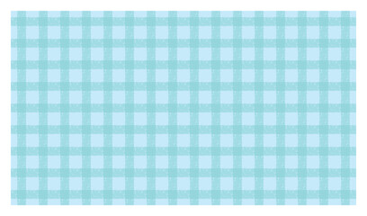 クレヨンタッチの同系色ギンガムチェックシームレスパターン/ブルー