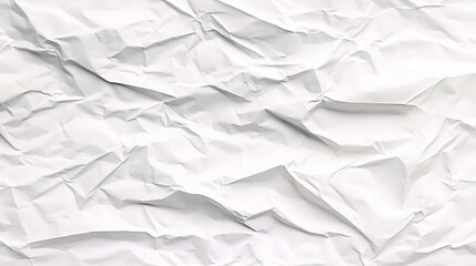 Obraz premium Crumpled White Paper Background for Text or Design