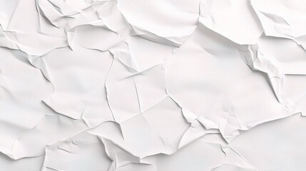 Obraz premium Crumpled White Paper Background Texture
