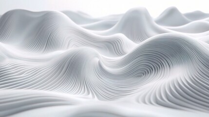 Obraz premium Abstract White Wave Patterns in Soft Light