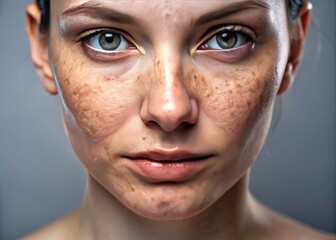Obraz premium High Resolution Skin Texture Close-Up for Natural Beauty and Dermatological Research Applications