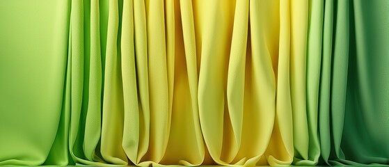 Fototapeta premium Abstract Green and Yellow Curtains