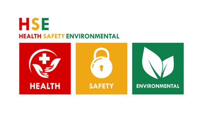 HSE-Health Safety Environmental design logo template illustration