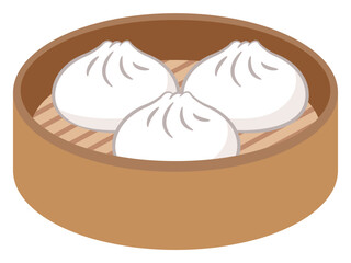 肉まん・豚まんのイラスト
