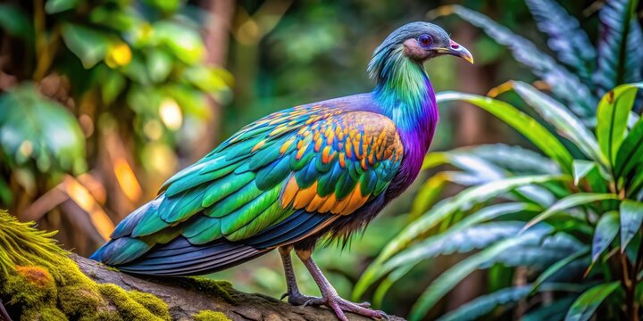 Majestic Hadida Bird in Natural Habitat Displaying Its Unique Iridescent Plumage and Graceful Stance