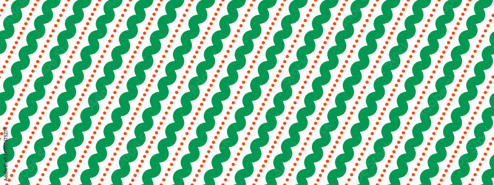 Poster christmas seamless pattern. red and green diagonal wave stripe background. candy cane repeated decor