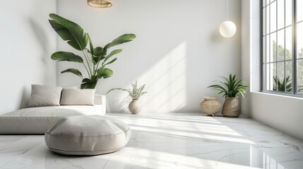 Serene Modern Living Room with Natural Light